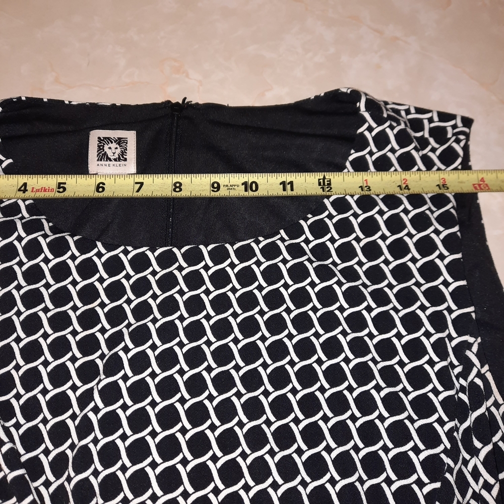 Anne Klein Black and Red Patterned Midi Dress - Picture 2 of 10